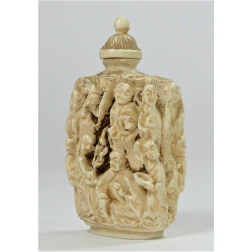 284 - A group of five resin netsuke and a resin scent bottle (6)