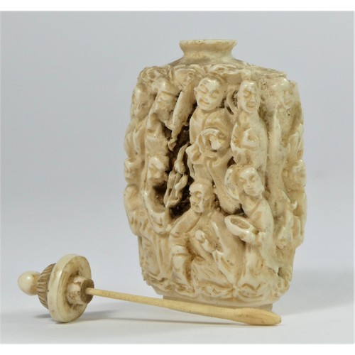 284 - A group of five resin netsuke and a resin scent bottle (6)