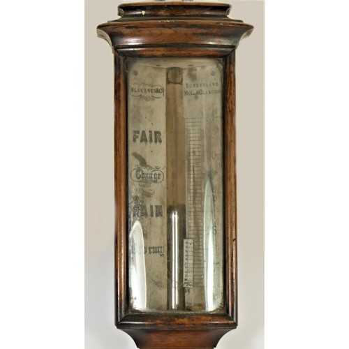 300 - Blakeney & Co., Sunderland, Hull & Glasgow, a Victorian rosewood ships stick barometer, c. 1860, the... 