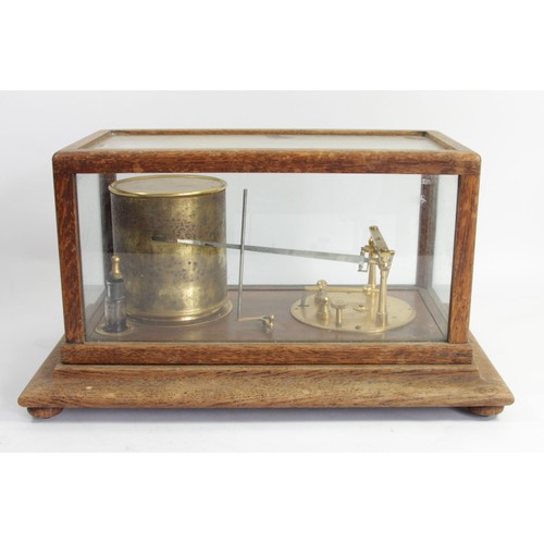 301 - Short & Mason, London, a Tycos mid 20th century oak cased barograph, serial number F33830, 36 x 22 x... 