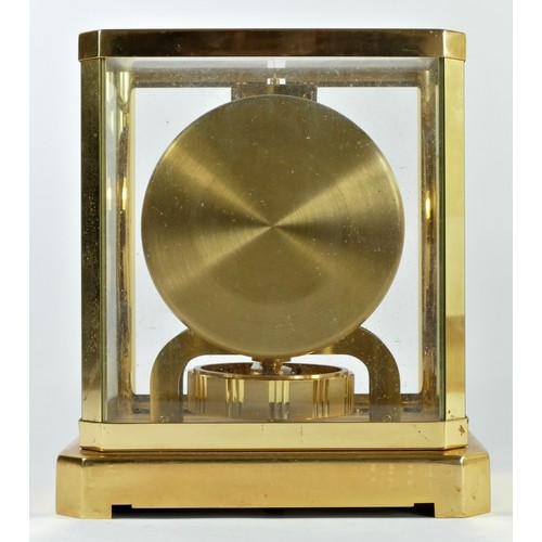 308 - Jager-LeCoultre Atmos gilt brass five glass mantel clock, c.1970, 15 jewelled unadjusted Swiss movem... 