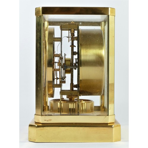 308 - Jager-LeCoultre Atmos gilt brass five glass mantel clock, c.1970, 15 jewelled unadjusted Swiss movem... 