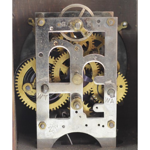 320 - A Rye Fortress alarm novelty mantle clock, retailed by J.N. Masters, Rye, Sussex, the architectural ... 