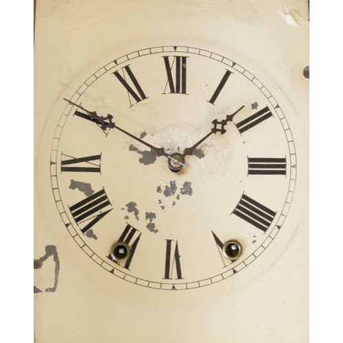 329 - A 19th century walnut, boxwood and marquetry wall clock, 8