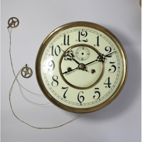 333 - A 19th century walnut Vienna regulator type two weight wall clock, the 8 1/4