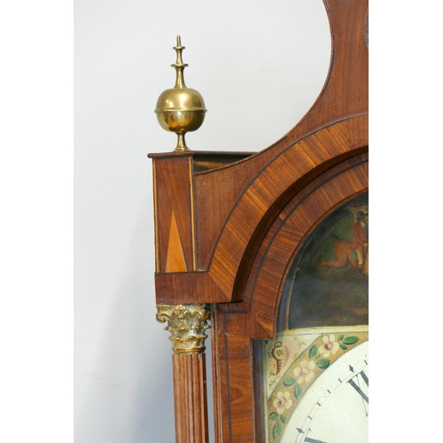 334 - George Bartle, Brigg, a late Georgian crossbanded and inlaid mahogany eight day longcase clock, the ... 