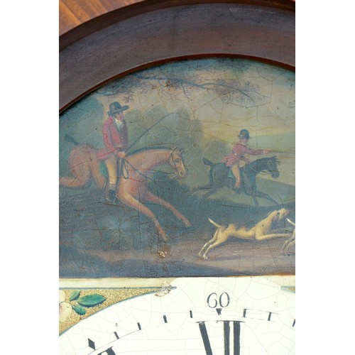 334 - George Bartle, Brigg, a late Georgian crossbanded and inlaid mahogany eight day longcase clock, the ... 