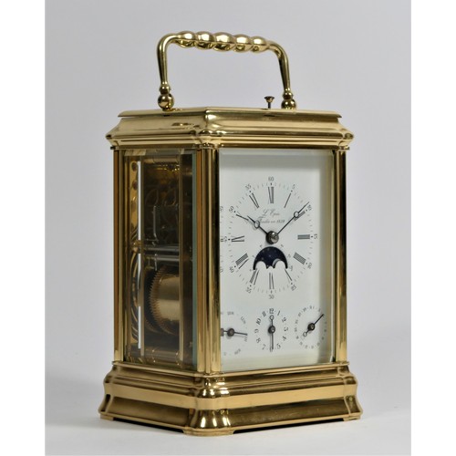 99 - L'Epee Fondee an 1839, c.1980/90, a rare gilt brass limited edition brass gilded carousel type tourb... 