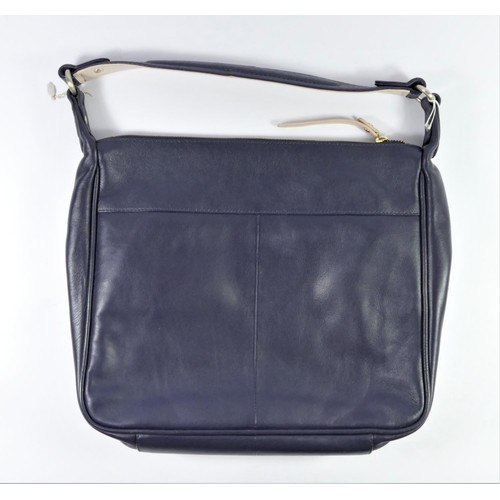 Navy leather hot sale designer handbags