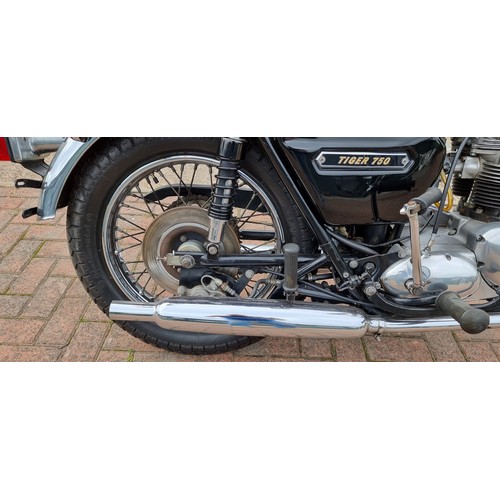 460 - 1978 Triumph T140E Tiger 750, 744cc. Registration number TAO 657S. Frame number T140E EX 08704. Engi... 