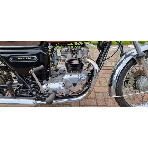 460 - 1978 Triumph T140E Tiger 750, 744cc. Registration number TAO 657S. Frame number T140E EX 08704. Engi... 