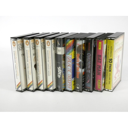 33 - A collection of ten Spectrum cassettes, to include Automata 10 Pack Volume One (case, insert), Bat M... 