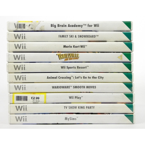 71 - A collection of twenty Nintendo Wii games, cased, to include Animal Crossing Let's Go To The City (n... 