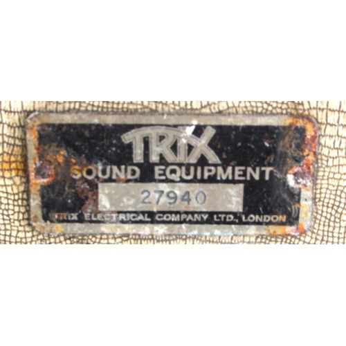 107 - A Trix Sound equipment type U84 valve powered speaker, with gram and mic input