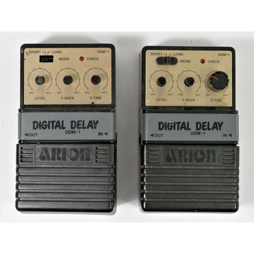 139 - A pair of Arion Digital Delay (DDM-1), effects guitar pedals (serial No 215184/861768)