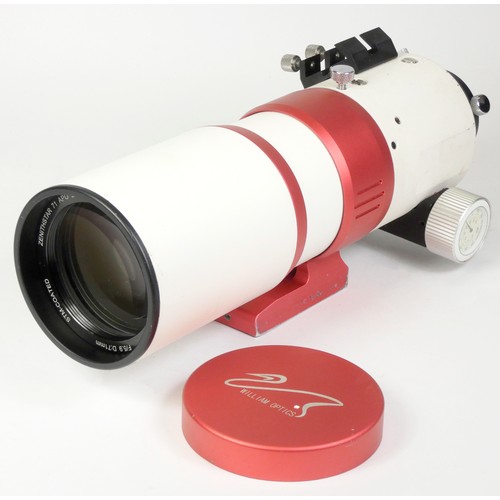 169 - A William Optics ZenithStar 71 ED Doublet refractor telescope, white with red hardware, lens cap, in... 