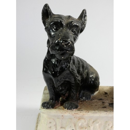 178 - A Buchanan's Black & White Whisky Scottie dogs back bar advertising figure, painted spelter, 27cm x ... 