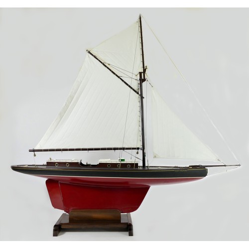 193 - Mary Wilford, a hand built gaff rigged pond yacht,  with lift off cabin roof, electric navigation li... 