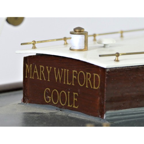 193 - Mary Wilford, a hand built gaff rigged pond yacht,  with lift off cabin roof, electric navigation li... 