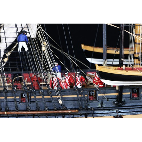 196 - H.M.S. Surprise, ex L'Unite, a museum quality 1/48th scale hand built ships model, built by L. Calla... 