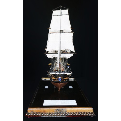 196 - H.M.S. Surprise, ex L'Unite, a museum quality 1/48th scale hand built ships model, built by L. Calla... 