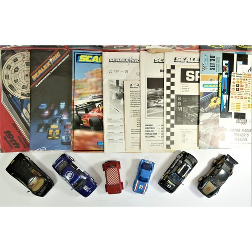 218 - A mini Rallycross Scalextric set, with track, scenery and cars, together with six Scalextric cars, t... 