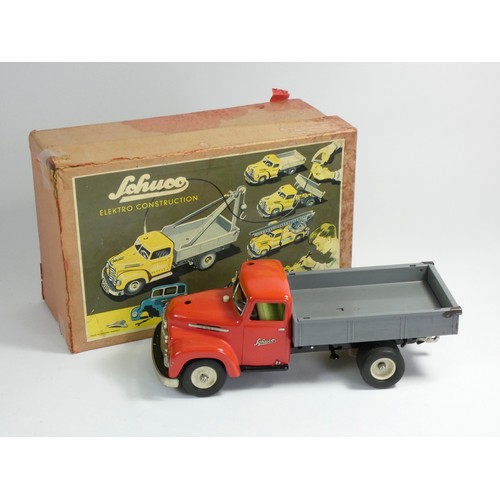 223 - Schuco Model remote control truck, Kipper 6065, with steering wheel, battery compartment, tools and ... 