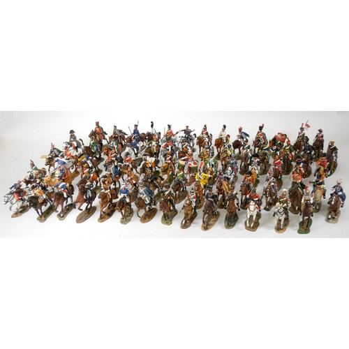 240 - A collection of seventy Del Prado die-cast figures, Cavalry of the Napoleonic Ward, together with ac... 