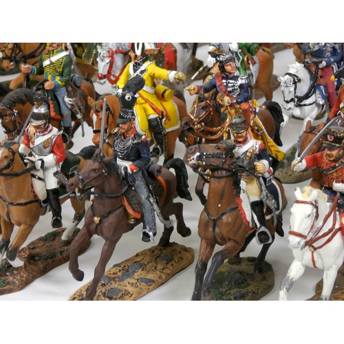 240 - A collection of seventy Del Prado die-cast figures, Cavalry of the Napoleonic Ward, together with ac... 