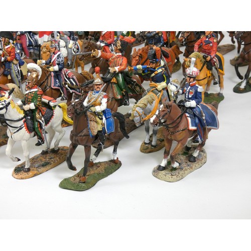 240 - A collection of seventy Del Prado die-cast figures, Cavalry of the Napoleonic Ward, together with ac... 