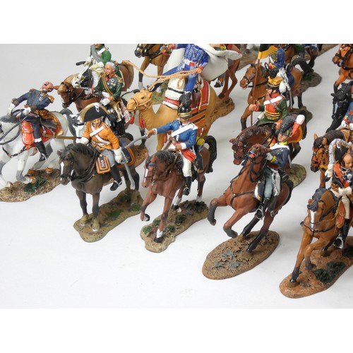 240 - A collection of seventy Del Prado die-cast figures, Cavalry of the Napoleonic Ward, together with ac... 