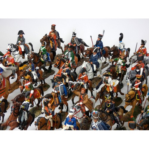 240 - A collection of seventy Del Prado die-cast figures, Cavalry of the Napoleonic Ward, together with ac... 