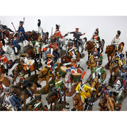 240 - A collection of seventy Del Prado die-cast figures, Cavalry of the Napoleonic Ward, together with ac... 