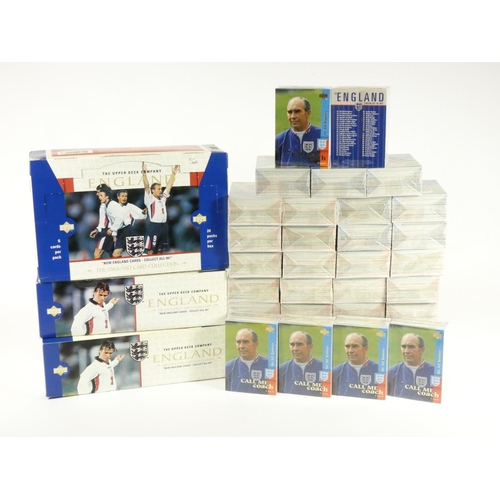 249 - Thirty seven sealed packs of Upper Deck England Men's National Team 1998 trading cards, believed to ... 