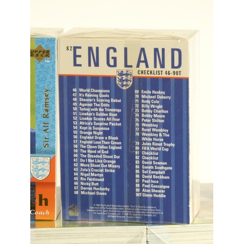 249 - Thirty seven sealed packs of Upper Deck England Men's National Team 1998 trading cards, believed to ... 