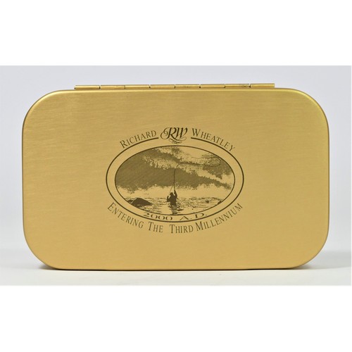 273 - A Richard Wheatley limited edition Millennium gilt aluminium fly box, case