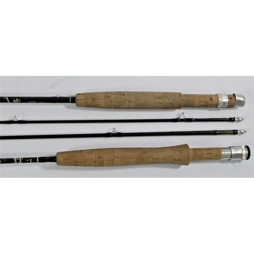 276 - A Hardy Favourite 2 piece 8 1/2' # 5/6 carbon fibre fly rod, case, and a Hardy Maquis 7' #3 2 piece ... 