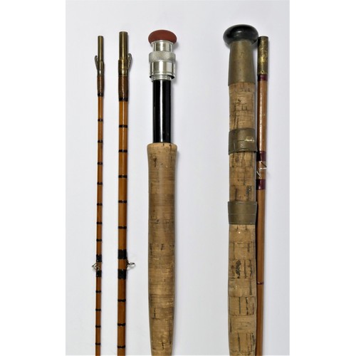 277 - A vintage Albert Smith & Co split cane 3 piece 9'6