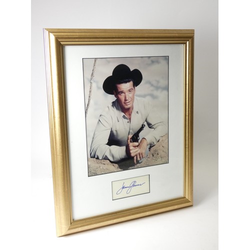 326 - Five celebrity autographs, framed and mounted with actors headshot and signature, to include Eddy Mu... 