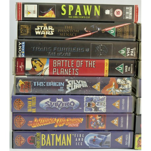 328 - A collection of eighteen VHS tapes, including The Star Wars Trilogy box set, Star Wars, Star Wars : ... 