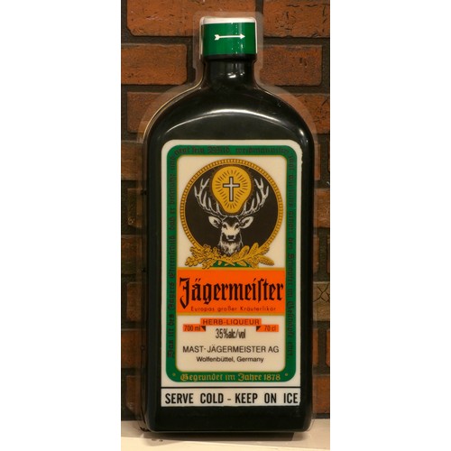 345 - A Jägermeister illuminated sign, in the form of a bottle, 28cm x 61cm x 16cm