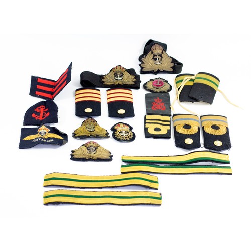 362 - A collection of Naval badges, including WWII era Royal Navy