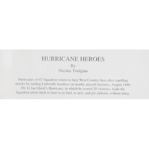 383 - Nicholas Trudgian, Hurricane Heroes, limited edition print, 375/450, signed in pencil by the artist ... 