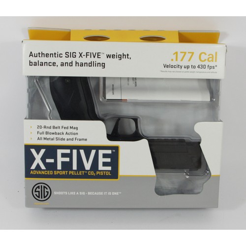 389 - A SIG X Five .177 cal air pistol, boxed, unused