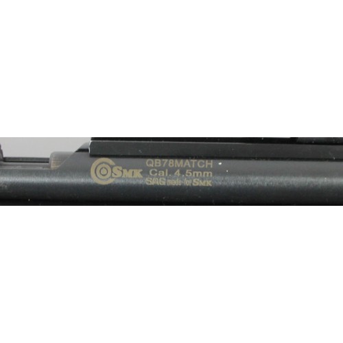 393 - A SMK CO2 QB78 Match Bolt Action Pellet Air Rifle, cal. .177, 4.5mm, sidelever cocking, crafted beec... 