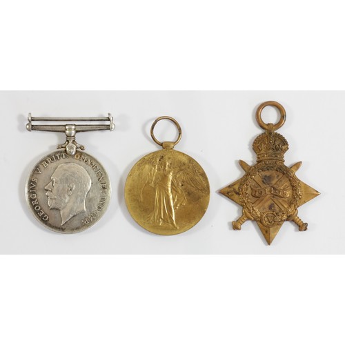 409 - WWI, group of three, S-12620 Pte. A. Bates, Rif. Brig, 1914-15 Star, War and Victory