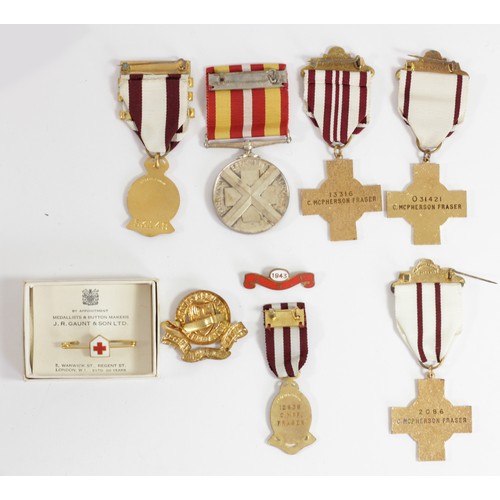 413 - Six British Red Cross medals, awarded to Miss Catherine Fraser, c.1943-1950, to include Long and Eff... 