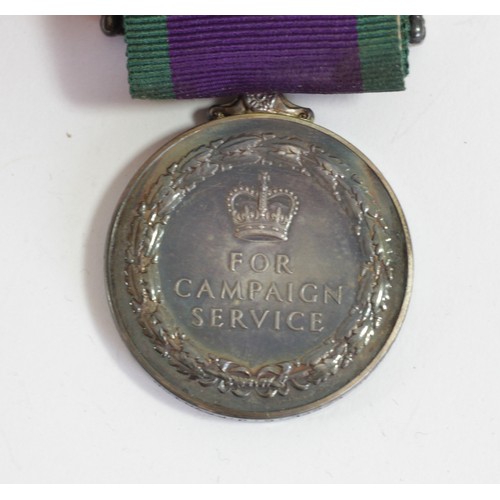 419 - Elizabeth II General Service medal, Northern Ireland clasp, awarded to 2413554 L/Cpl C.J. Poynton, 2... 