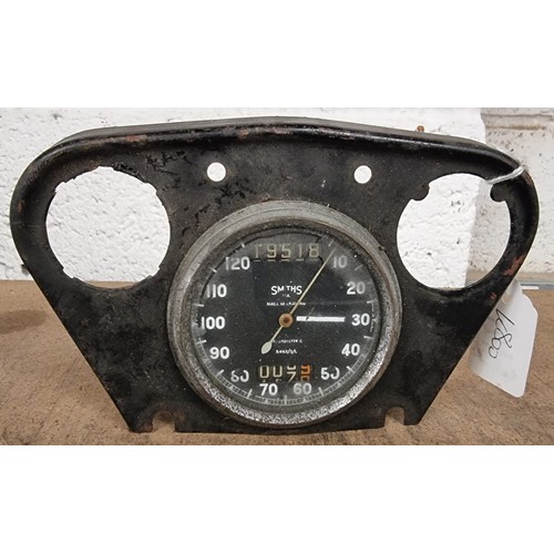 120 - A Smiths 120MPH speedo, ref S.467/3/L, panel mounted