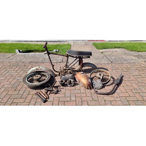 133 - c.1961 Triumph Tiger Cub T20, 200cc, Project. Registration number JJP 50 (not recorded with DVLA). F... 